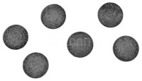 Lengyel Királyság 1620-1626. 1gr (1/24 Thaler) Ag 'III. Zsigmond' (6xklf) T:XF,VF Poland 1620-1626. 1 Groschen (1/24 Thaler) Ag 'Sigismund III' (6xdiff) C:XF,VF