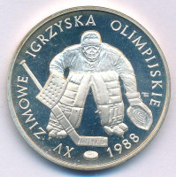 Lengyelország 1987. 500Zl Ag 'Téli Olimpia Calgary 1988' T:PP ujjlenyomatPoland 1987. 500 Zlotych Ag 'Winter Olympics Calgary 1988' C:PP fingerprintsKrause Y#172