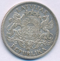 Lettország 1924. 1L Ag T:XF,VF Latvia 1924. 1 Lats Ag C:XF,VF Krause KM#7