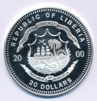 Libéria 2000. 20$ Ag '2000. évi Olimpiai Játékok Sydney - Akadályugrás' T:PPLiberia 2000. 20 Dollars Ag 'Olympic Games 2000 Sydney - Steeplechase' C:PPKrause KM#486