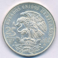 Mexikó 1968. 25P Ag 'Olimpia' T:AUMexico 1968. 25 Pesos Ag 'Olympia' C:AU Krause KM#479.1