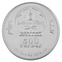 Mongólia 2007. 500T Ag 'Olimpiai játékok 2008 - Cselgáncs' kapszulában T:PP felületi karcok /Mongolia 2007. 500 Tögrög Ag 'Olympic Games 2008 - Judo' in capsule C:PP surface scratches