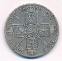 Nagy-Britannia 1889. 2F Ag 'Viktória' (22,23g) T:VF ph.Great Britain 1889. 2 Florins Ag 'Victoria' (22,23g) C:VF dingKrause KM#763