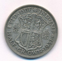 Nagy-Britannia 1931. 1/2C Ag 'V. György' T:VF,FGreat Britain 1931. 1/2 Crown Ag 'George V' C:VF,FKrause KM#835