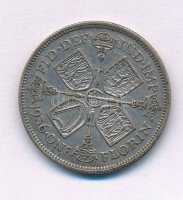 Nagy-Britannia 1936. 1Fl Ag 'V. György' T:VF patina Great Britain 1936. 1 Florin Ag 'George V' C:VF patinaKrause KM#834