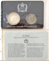 Nagy-Britannia & Brit Nemzetközösség országai 1977. 15db-os érmetétel II. Erzsébet uralkodásának 25. évfordulója alkalmából, műbőr albumban, gerincén németül 'II. Erzsébet 25 éves uralkodása', német nyelvű