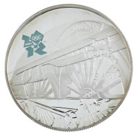 Nagy-Britannia 2009. 5P Ag 'Londoni Olimpia 2012 - Flying Scotsman gőzmozdony' kapszulában T:PP patina, ujjlenyomat / Great Britain 2009. 5 Pound Ag '2012 Summer Olympics, London - Flying Scotsman' in capsule C:PP patina, fingerprintsKrause