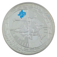 Nagy-Britannia 2010. 5P Ag 'Londoni Olimpia 2012 - Visszaszámlálás' kapszulában T:PP patina, ujjlenyomat /Great Britain 2010. 5 Pound Ag '2012 Summer Olympics, London - Countdown' in capsule C:PP patina, fingerprintsKrause KM#1139a