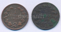 Német Államok / Baden 1850. 1kr Cu 'I. Lipót' + 1856. 1kr Cu 'I. Frigyes' T:VF,F patinaGerman States / Baden 1850. 1 Kreuzer Cu 'Leopold I' + 1856. 1 Kreuzer Cu 'Frederick I' C:VF,F patina