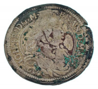 Német Államok / Brandenburg-Ansbachi Őrgrófság 1677. 1/6 Tallér Ag 'János Frigyes' (5,75g) T:F rep., patina German States / Margraviate of Brandenburg-Ansbach 1677. 1/6 Thaler Ag 'John Friedrich' (5,75g) C:F crack, patinaKrause KM#82