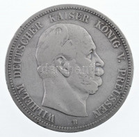 Német Államok / Poroszország 1875B 5M Ag 'I. Vilmos' Hannover (27,35g) T:3 / German States / Prussia 1875B 5 Mark Ag 'Wilhelm I' Hanover (27,35g) C:F Krause KM# 503