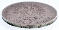 Német Államok / Poroszország 1875B 5M Ag 'I. Vilmos' Hannover (27,35g) T:3 / German States / Prussia 1875B 5 Mark Ag 'Wilhelm I' Hanover (27,35g) C:F Krause KM# 503