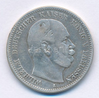 Német Államok / Poroszország 1876A 2M Ag 'I. Vilmos' Berlin T:F patinaGerman States / Prussia 1876A 2 Mark Ag 'Wilhelm I' Berlin C:F patinaKrause KM#506