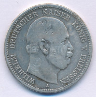 Német Államok / Poroszország 1877A 2M Ag 'I. Vilmos' Berlin T:F patina, karcGerman States / Prussia 1877A 2 Mark Ag 'Wilhelm I' Berlin C:F patina, scratchKrause KM#506