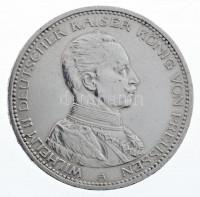 Német Államok / Poroszország 1913A 5M Ag 'II. Vilmos' Berlin (27,79g) T:1-,2 polírozva / German States / Prussia 1913A 5 Mark Ag 'Wilhelm II' Berlin (27,79g) C:AU,XF polished Krause KM#536