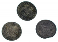 Német Államok / Szilézia 1697CB-1698CB 1kr Ag 'I. Lipót' (2xklf: 0,84g, 0,83g) + Oppeln 1699FN 1kr Ag 'I. Lipót' (0,78g) T:XF,VF patinaGerman States / Silesia 1697CB-1698CB 1 Kreuzer Ag 'Leopold I' (2xdiff: 0,84g, 0,83g) + Oppeln 1699FN 1