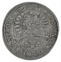 Német Államok / Württemberg-Oels Hercegség 1694IIT 15kr Ag 'II. Frigyes' (5,97g) T:XF patina, hullámos lemez German States / Duchy of Württemberg-Oels 1694IIT 15 Kreuzer Ag 'Sylvius II Friedrich' (5,97g) C:XF patina, wavy coinKrause KM#14