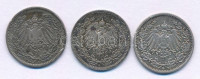 Német Birodalom 1905A 1/2M Ag (2x) + 1905G 1/2M Ag T:VF,F patinaGerman Empire 1905A 1/2 Mark Ag (2x) + 1905G 1/2 Mark Ag C:VF,F patina Krause KM#17
