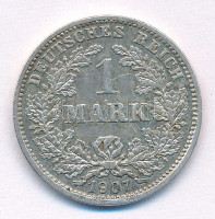 Német Birodalom 1907D 1M Ag T:XF patinaGerman Empire 1907D 1 Mark Ag C:XF patinaKrause KM#14
