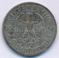 Német Harmadik Birodalom 1934F 2M Ag 'Náci hatalom első évfordulója' T:F karcok, patinaGerman Third Empire 1934F 2 Reichsmark Ag '1st Anniversary of Nazi rule' C:F scratches, patina Krause KM#81
