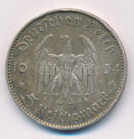 Német Harmadik Birodalom 1934F 5M Ag 'Garnisonkirche' T:2 patina German Third Reich 1934F 5 Reichsmark Ag 'Garnisonkirche' C:XF patina Krause KM#83