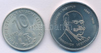 Német Demokratikus Köztársaság 1973A 10M Cu-Ni '10. Ifjúsági Játékok' + 1988. 'Higiéniai Intézet Friedrich Loeffler 1888-1988' kétoldalas fém emlékérem (35mm) T:AU German Democratic Republic 1973A 10 Mark Cu-Ni '10th Youth Festvial