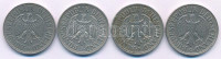 NSZK 1959. 1M Cu-Ni (4xklf verdejel: D, F, G, J) T:XF,VFGFR 1959. 1 Mark Cu-Ni (4xdiff mintmarks: D, F, G, J) C:XF,VF Krause KM#110