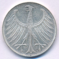 NSZK 1972G 5M Ag T:XFFRG 1972G 5 Mark Ag C:XFKrause KM# 112.1