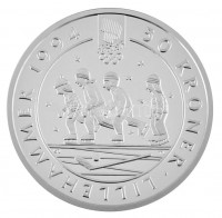Norvégia 1992. 50K Ag 'Lillehammer Téli Olimpia - Korcsolyázó gyermekek' T:PP / Norway 1992. 50 Kroner Ag 'Lillehammer Olympics - Ice skating children' T:PPKrause KM#448
