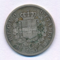 Olaszország 1863M-BN 1L Ag T:F Italy 1863M-BN 1 Lira Ag C:F Krause KM#5a