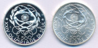 Olaszország 1988. 500L Ag 'Nyári Olimpia 1988 Szöul' (2xklf) T:PP,BU foltItaly 1988. 500 Lire Ag '1988 Summer Olympics, Seoul' (2xdiff) C:PP,BU spotKrause KM#125