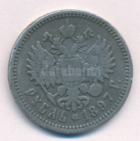 Orosz Birodalom 1897. 1R Ag 'II. Miklós' T:F Russian Empire 1897. 1 Rouble Ag 'Nicholas II' C:F Krause Y#59.1