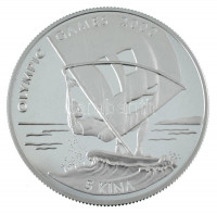 Pápua Új-Guinea 1997. 5K Ag '2000. évi Olimpiai Játékok Sydney - Vitorlázás' T:PP karcPapua New Guinea 1997. 5 Kina Ag 'Olympic Games 2000 Sydney - Sailboarding' C:PP scratchKrause KM#40
