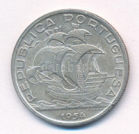 Portugália 1954. 10E Ag T:XF Portugal 1954. 10 Escudos Ag C:XF Krause KM#586