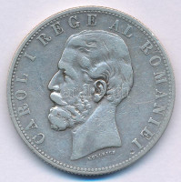 Románia 1881B 5L Ag 'I. Károly' T:VF,F Romania 1881B 5 Lei Ag 'Carol I' C:VF,F Krause KM#17.1