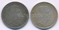 Románia 1942. 200L Ag 'I. Mihály' (2x) T:XF,VF patina Romania 1942. 200 Lei Ag 'Mihai I' (2x) C:XF,VF patina Krause KM#63