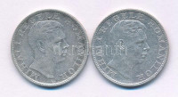 Románia 1942. 200L Ag 'I. Mihály' (2x) T:XF,VF karcRomania 1942. 200 Lei Ag 'Mihai I' (2x) C:XF,VF scratchKrause KM#63