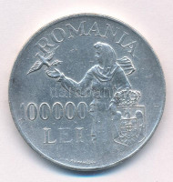 Románia 1946. 100.000L Ag 'I. Mihály' T:XF karc, kis phRomania 1946. 100.000 Lei Ag 'Mihai I' C:XF scratch, small edge errorKrause KM#71