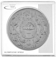 Sierra Leone 2006. 10$ Ag 'Torinói Téli Olimpia 2006 - Olimpiai láng' kapszulában T:PP kis patina /Sierra Leone 2006. 10 Dollars Ag '2006 Torino Winter Olympics - Olympic Flame' in capsule C:PP small patinaKrause KM#415