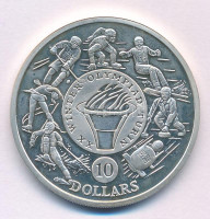 Sierra Leone 2006. 10$ Ag 'Torinói Téli Olimpia 2006 - Olimpiai láng' kapszulában T:PP kis patina, ujjlenyomat /Sierra Leone 2006. 10 Dollars Ag '2006 Torino Winter Olympics - Olympic Flame' in capsule C:PP small patina, fingerprintsKrause