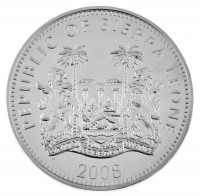 Sierra Leone 2008. 10$ Ag 'Pekingi Olimpia 2008 - Békegalamb' kapszulában T:PP ujjlenyomatSierra Leone 2008. 10 Dollars Ag 'Olympic Games 2008 - Peace Dove' in capsule C:PP fingerprintsKrause KM#431