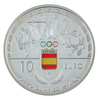 Spanyolország 2016. 10E Ag 'Spanyol Olimpiai Csapat' T:PPSpain 2016. 10 Euro Ag 'Spanish Olympic Team' C:PPKrause KM#1382