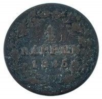 Svájc / Zürich 1845. 1r billon T:VF patinaSwitzerland / Zürich 1845. 1 Rappen billon C:VF patinaKrause KM#194