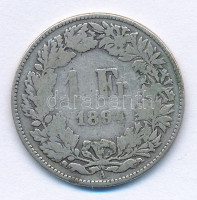 Svájc 1894A 1Fr Ag T:F ph. Switzerland 1894A 1 Franc Ag C:F edge errorKrause KM#24