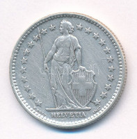 Svájc 1921. 2Fr Ag T:VF ph. Switzerland 1921. 2 Francs Ag C:VF edge error Krause KM#21