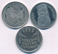 Svájc 1975. 5Fr Cu-Ni 'Európai Műemlékvédelmi Év' + 1978. 5Fr Cu-Ni 'Henry Dunant' + 1982. 5Fr Cu-Ni 'Gotthard vasútvonal 100. évfordulója' T:AU Switzerland 1975. 5 Francs Cu-Ni 'European Monument Protection Year' + 1978. 5 Francs Cu-Ni