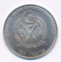 Szaharai Arab Demokratikus Köztársaság 1991. 500P Ag '1992-es Olimpia' T:BUSaharawi Arab Democratic Republic 1991. 500 Pesetas Ag '1992 Olympics' C:BUKrause KM#4
