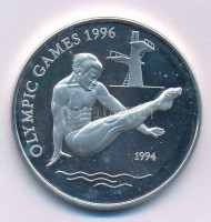 Szamoa 1994. 10T Ag 'Nyári Olimpia, Atlanta - Műugrás és toronyugrás' kapszulában T:PPSamoa 1994. 10 Tala Ag 'Summer Olympics, Atlanta - Diving' in capsule C:PPKrause KM#91