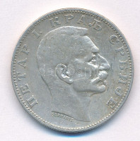 Szerbia 1904. 2D Ag 'I. Péter' T:XF kis karc, apró phSerbia 1904. 2 Dinara Ag 'Petar I' C:XF small scratch, tiny edge errorKrause KM#26