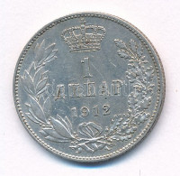 Szerbia 1912. 1D Ag 'I. Péter' T:XF Serbia 1912. 1 Dinar Ag 'Petar I' C:XF